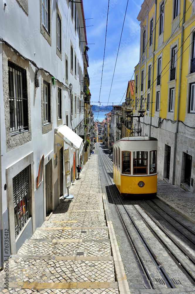 Fototapeta premium funiculaire Lisbonne