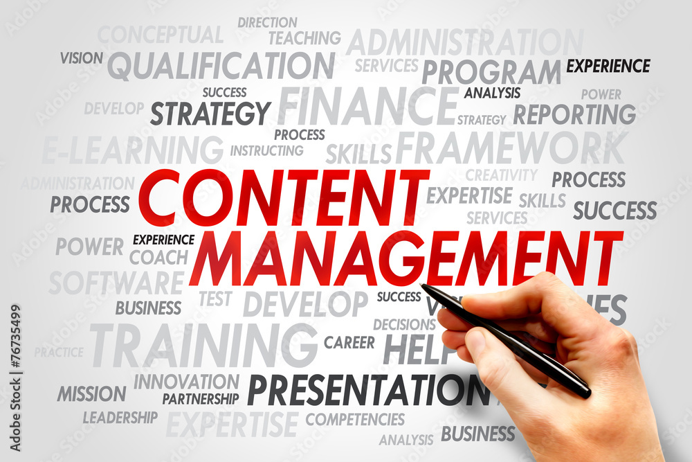 Content Management word cloud, business concept Content Management word cloud, business concept