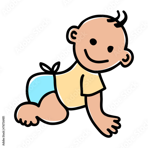Doodle illustration of a baby