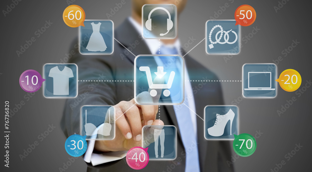 Businessman shopping online Businessman shopping online