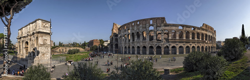 Rom Colosseum und Konstantinsbogen