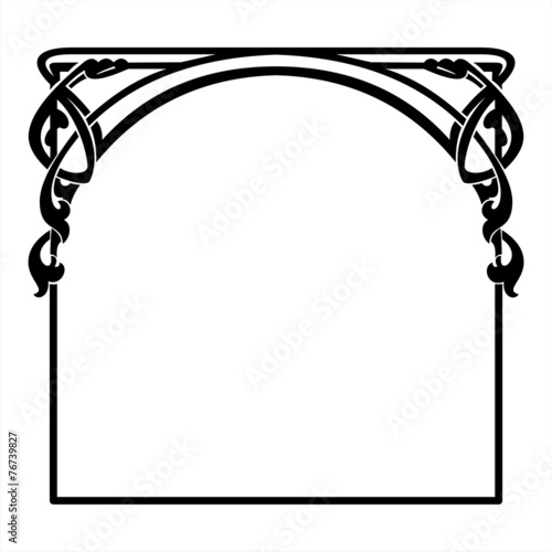 square decorative frame in the art Nouveau style
