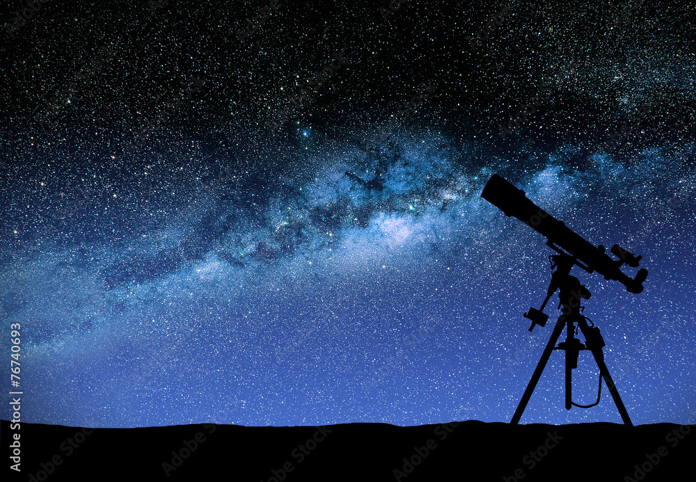 Telescope watching the wilky way Telescope watching the wilky way