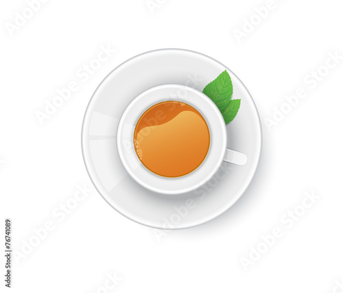 Cup of tea with mint