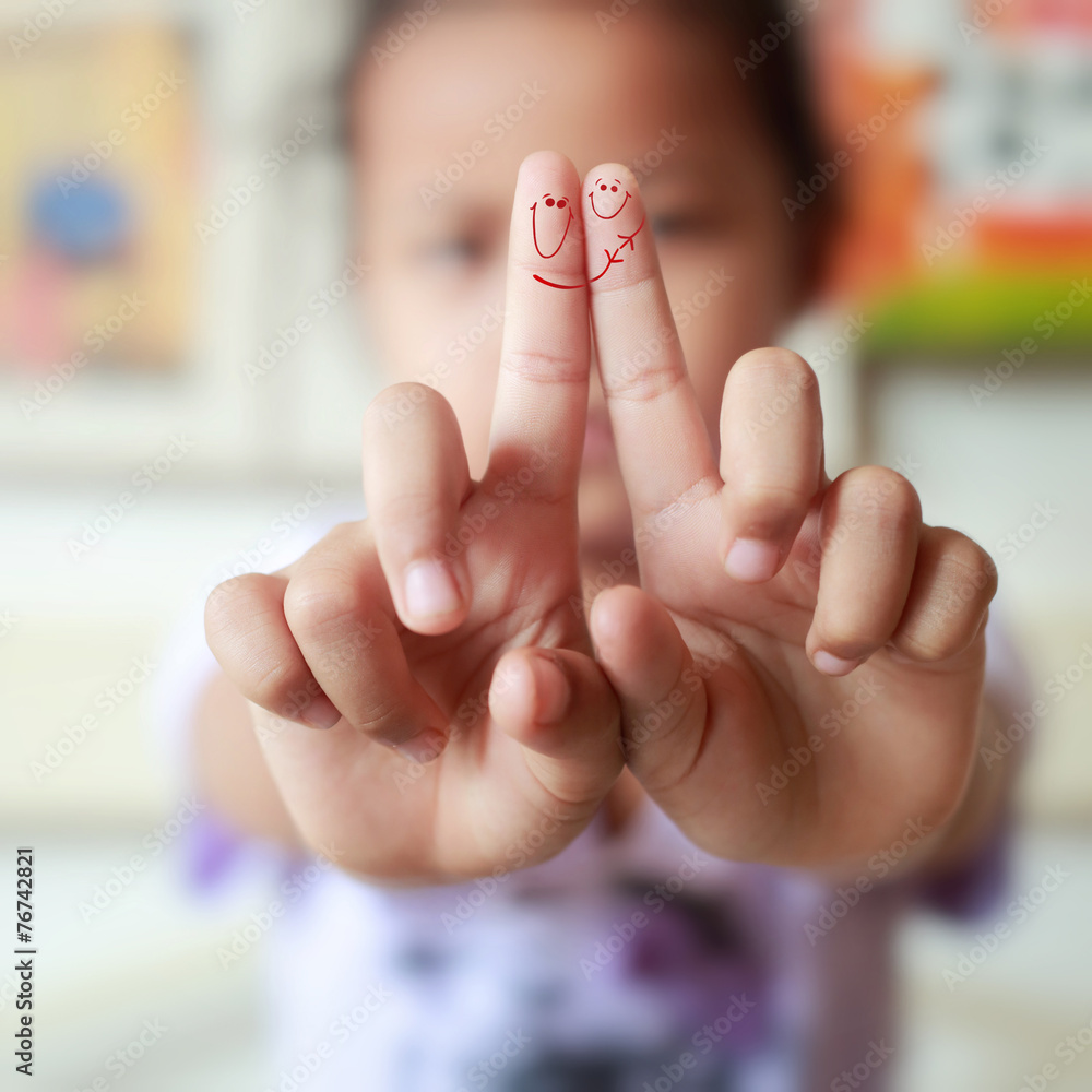 Naklejka premium Two fingers in love ,background for valentine's day.