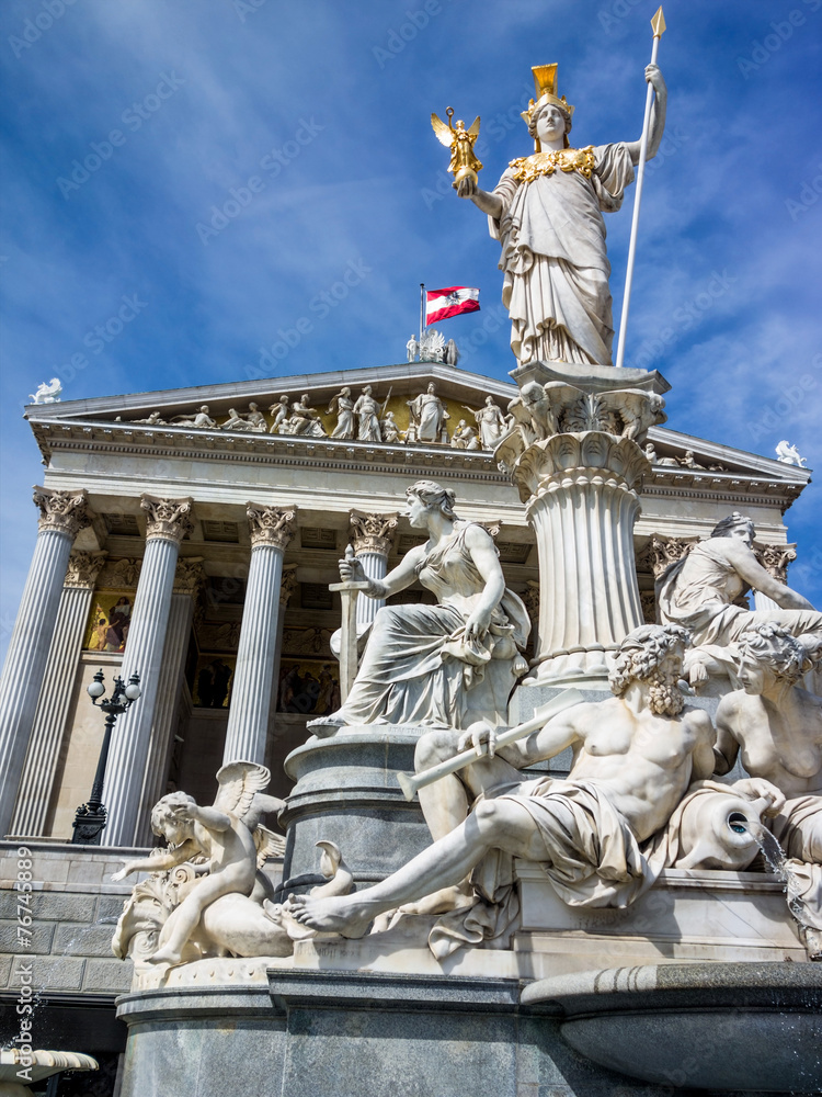 Obraz premium Österreich, Wien, Parlament