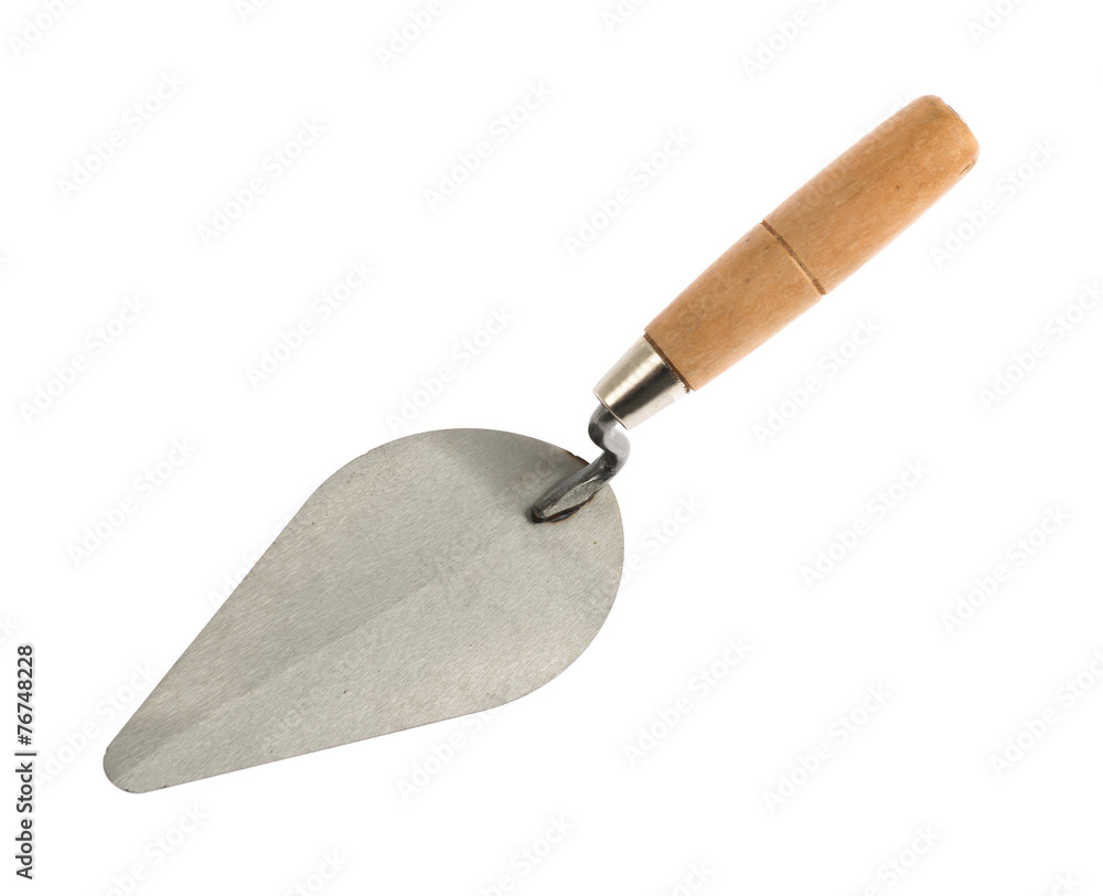 lute trowel on white background lute trowel on white background