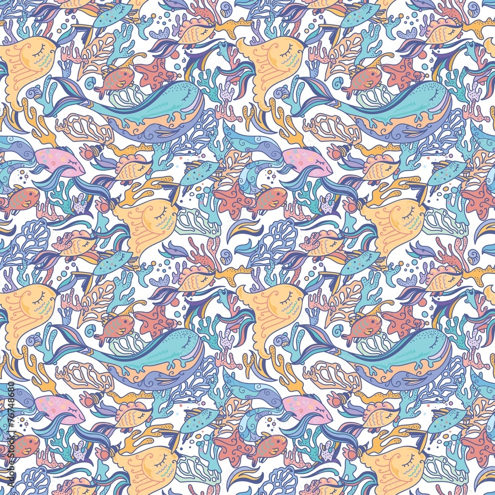 Sea vector pattern Sea vector pattern