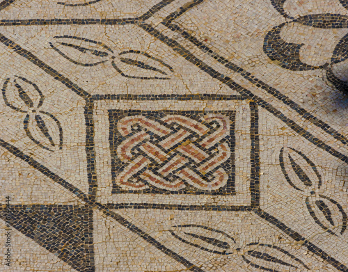 Detail Roman mosaic the ancient Roman city "Italica". Spain
