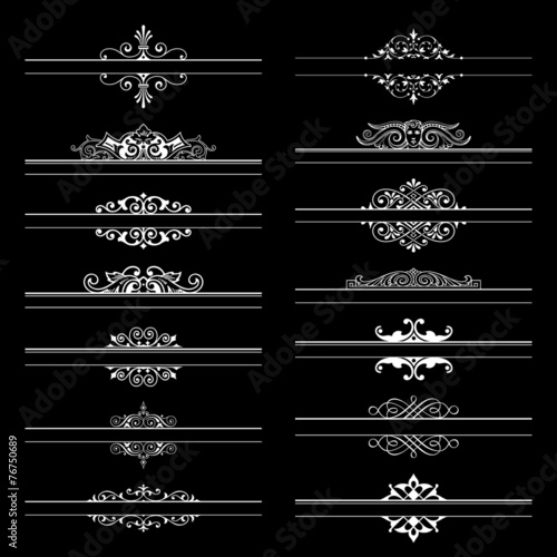 Large collection of ornate headpieces on the black background