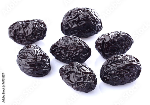 Prune on a white background