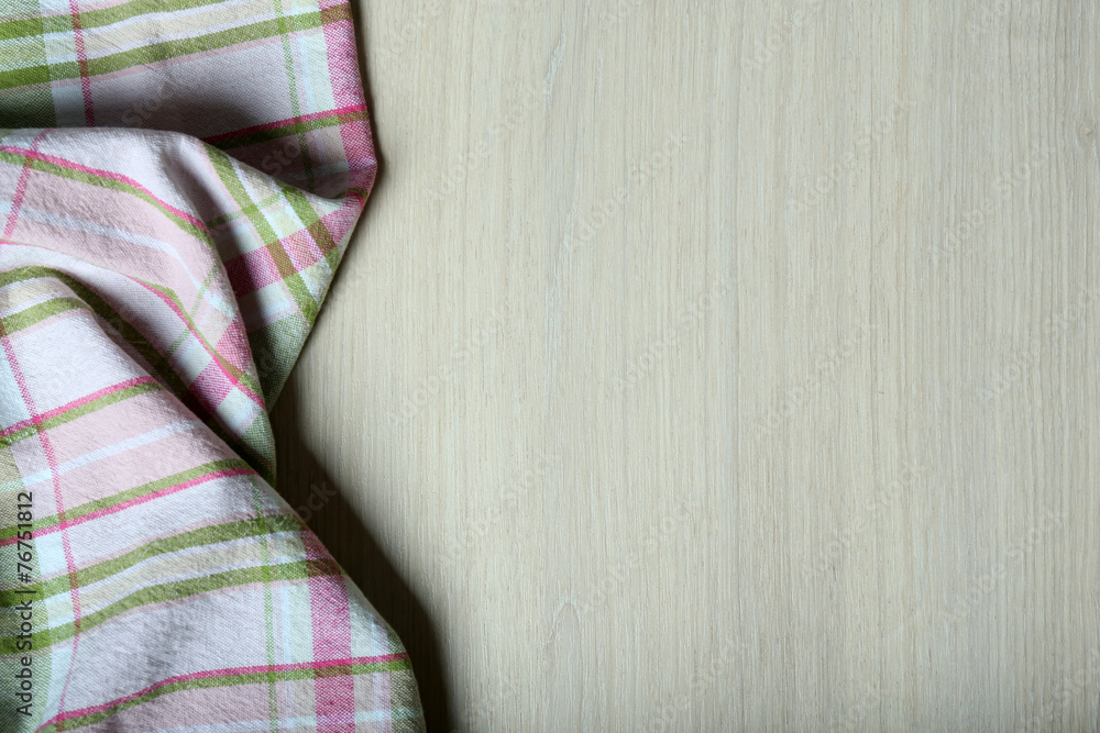 Napkin on wooden table Napkin on wooden table