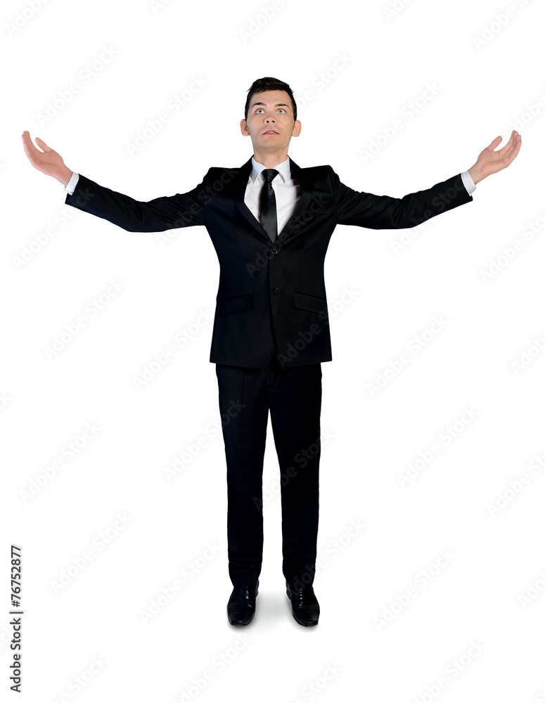 Business man with arms up Business man with arms up
