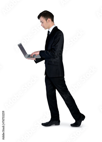 Business man use laptop
