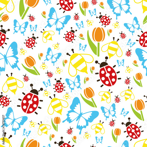 Fototapeta Naklejka Na Ścianę i Meble -  spring seamless pattern