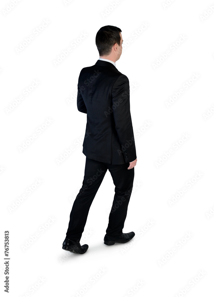 Business man walking back Business man walking back