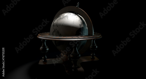 Vintage Wooden World Globe