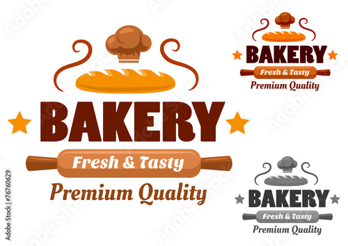 Fresh and Tasty brown bakery emblem