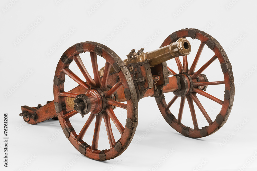 Horse drawn cannon on a carriage