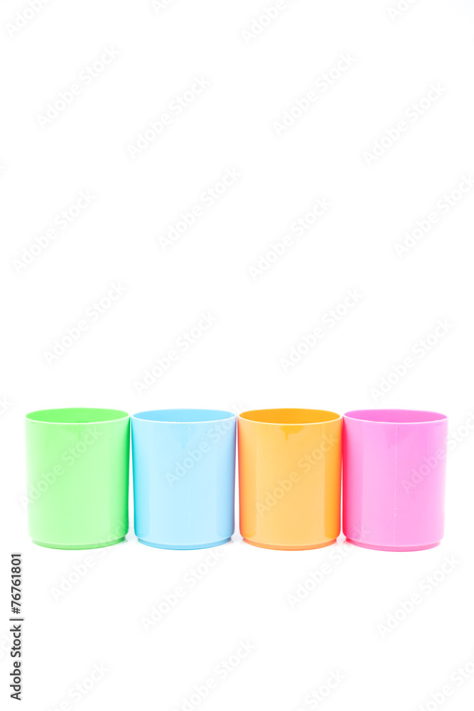 Plastic multi-colored glass Plastic multi-colored glass