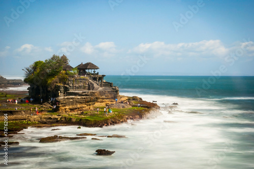 Tanah lot temple in long exposure, Bali