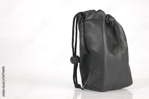 Black bag packaging isolated
