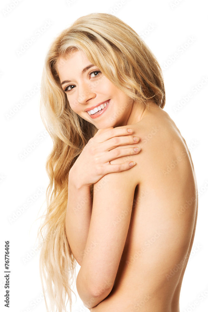 Portrait of naked woman looking at the camera Portrait of naked woman looking at the camera