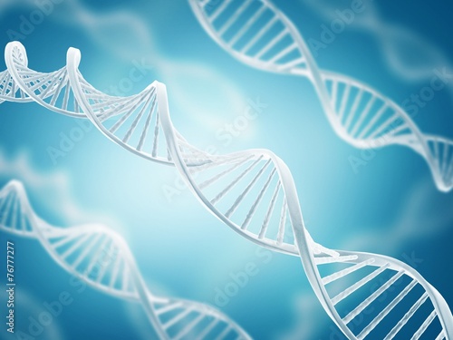 Photos Deoxyribonucleic acid structure on blue background