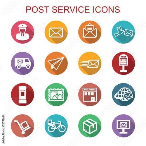 post service long shadow icons