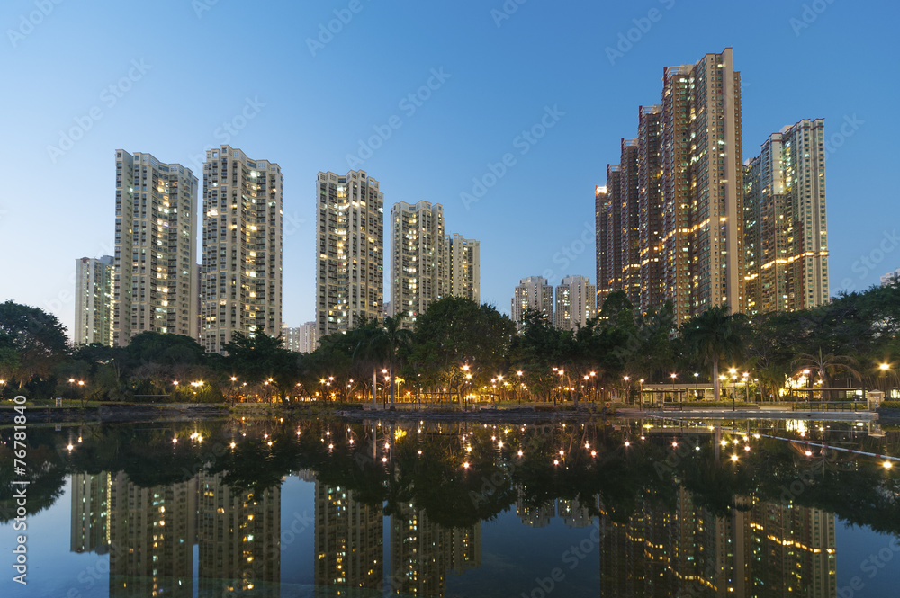 Obraz premium Residential district of Hong Kong
