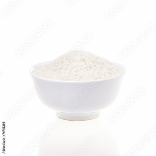 Rice bowl on white