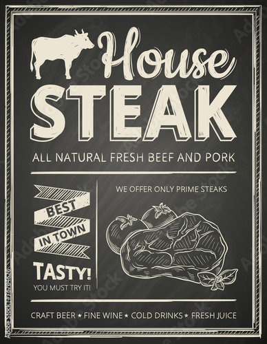 Steak house poster