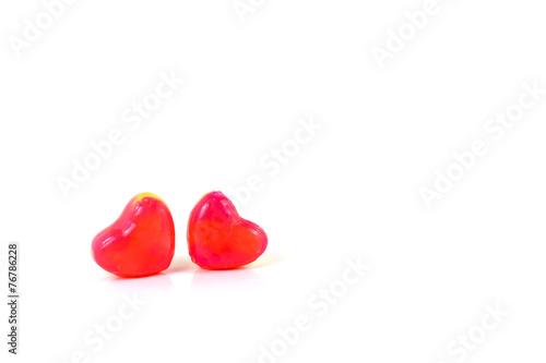 Red heart shape Deletable imitation fruits © Kittiphan