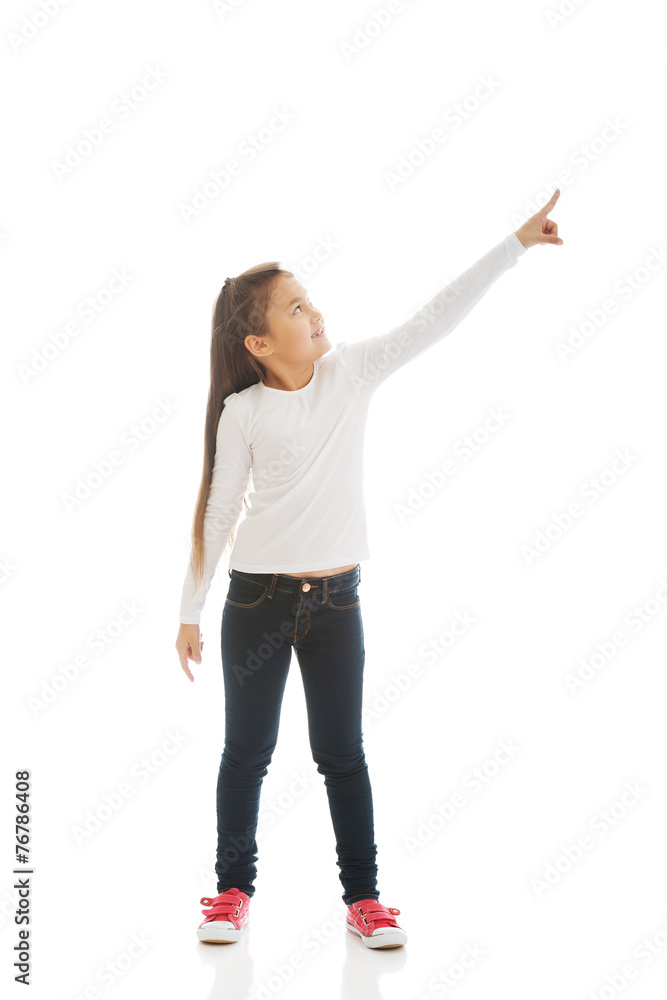 Little girl pointing Little girl pointing