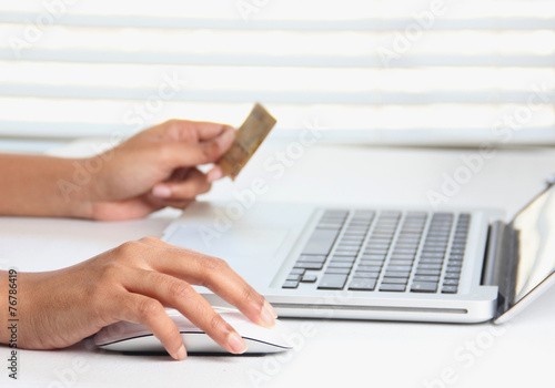 Making online purchase using a credit card