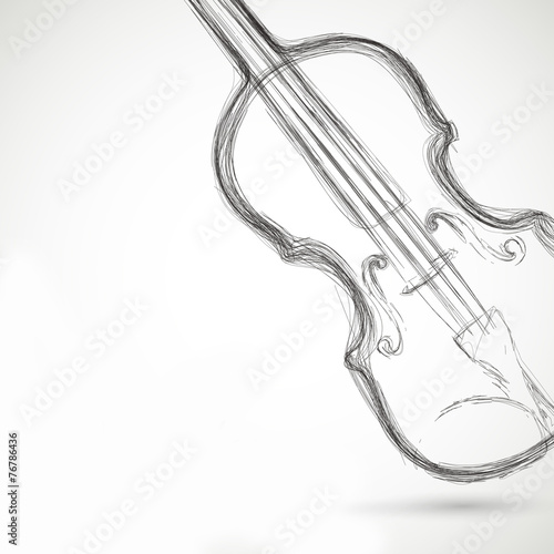 Music Violin design over background, easy editable