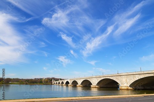 Arlington Memorial Bridge across Potomac River in US capital