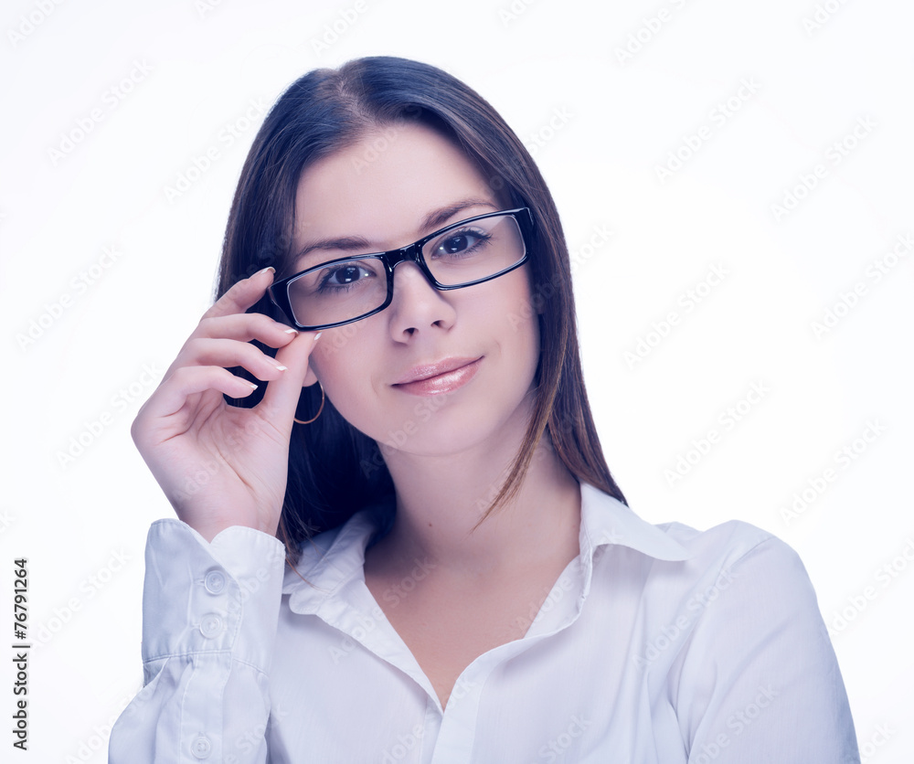 Young woman secretary at work at the office