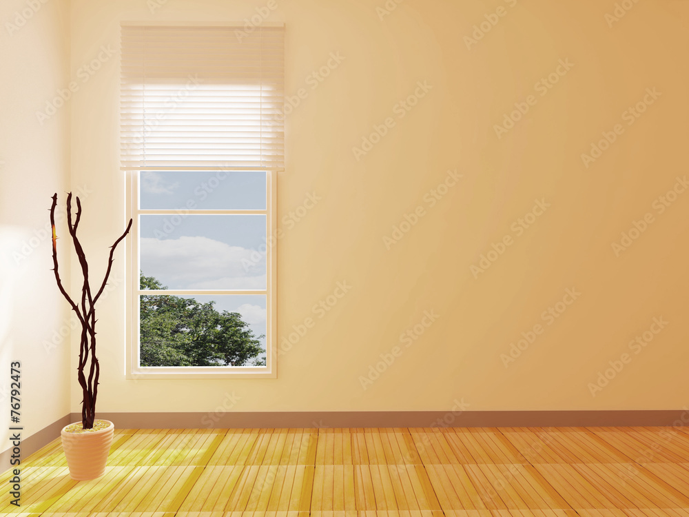 Fototapeta premium vase with the branches near the window