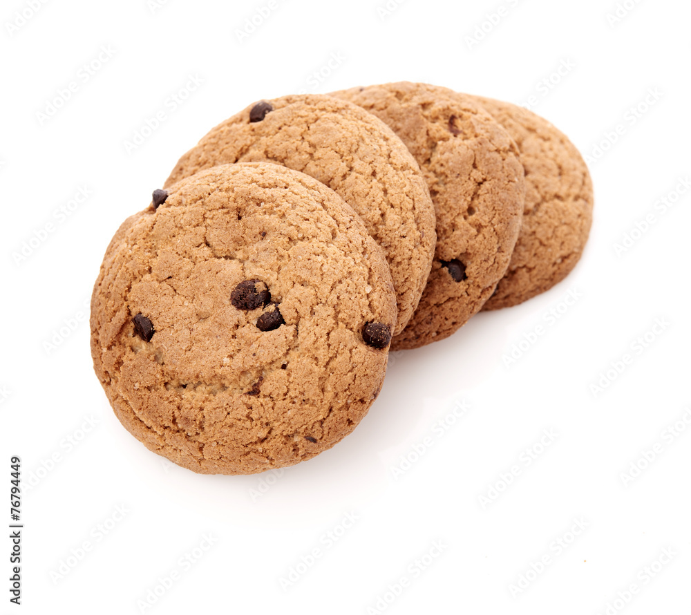 oat cookies on white background oat cookies on white background