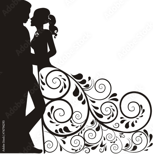 silhouette eines Liebespaares