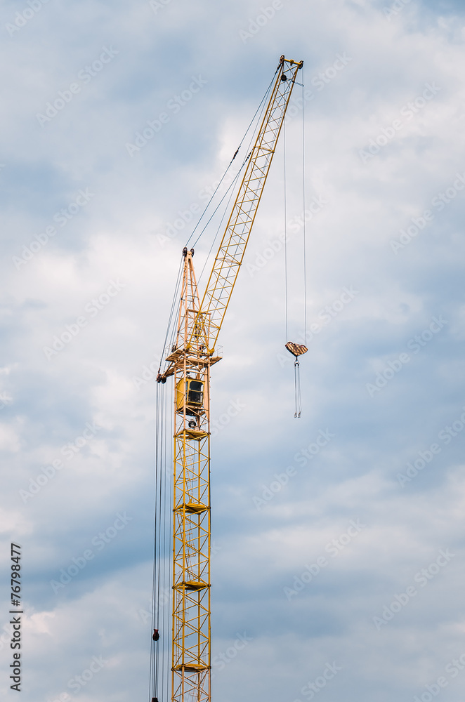 crane tower on sky background