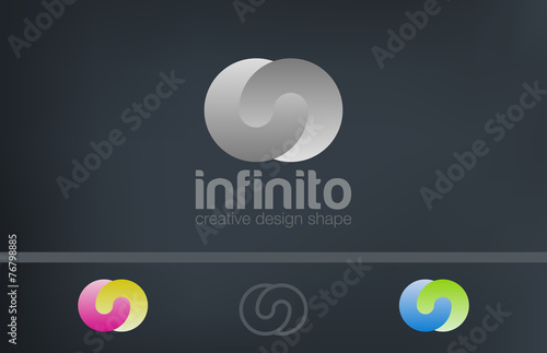 Logo infinity loop abstract vector design template