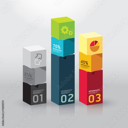 Vector infographic template Modern box Design Minimal style / ca
