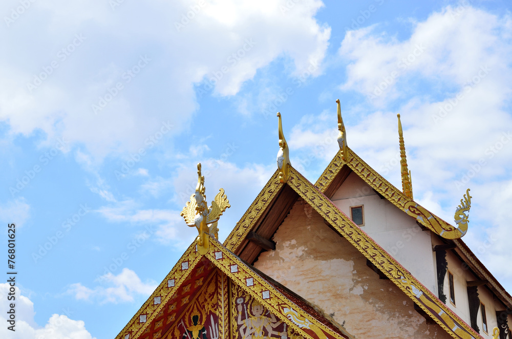 Roof architecture of blue sky Roof architecture of blue sky