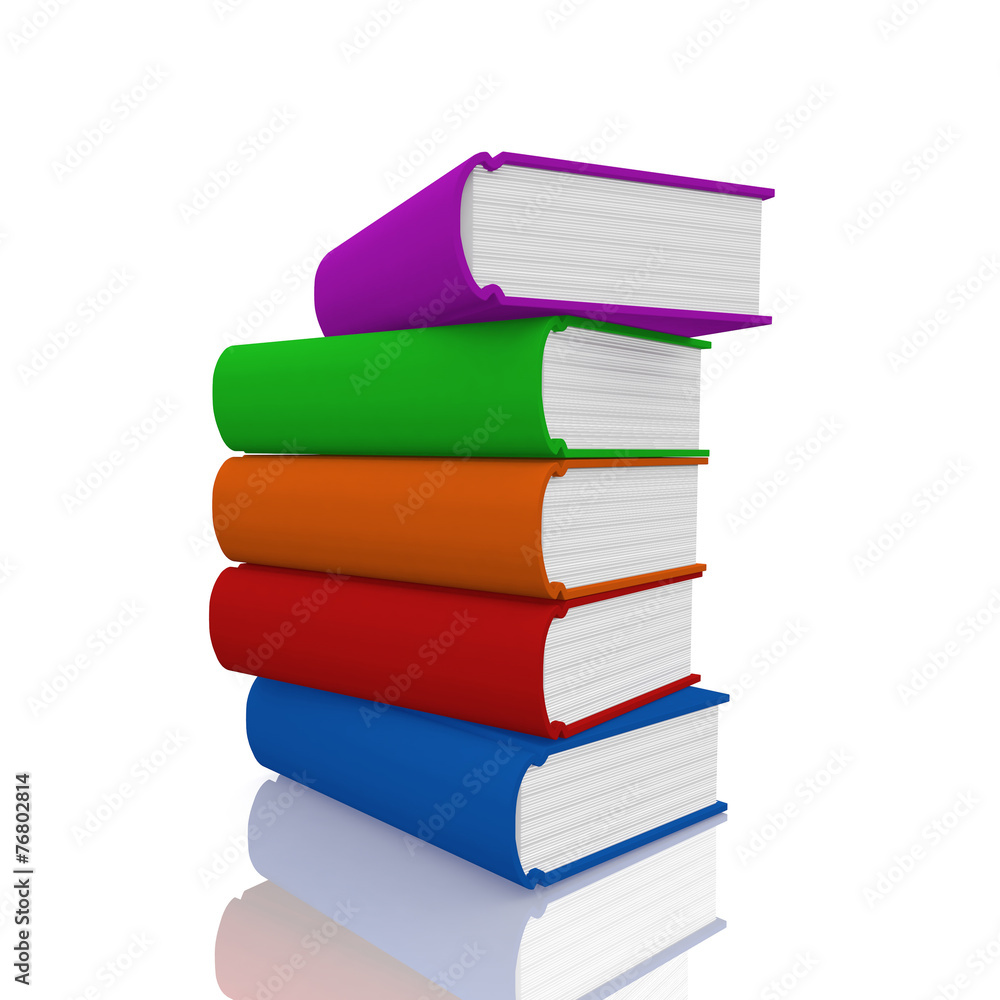 Colorful book on white background Colorful book on white background