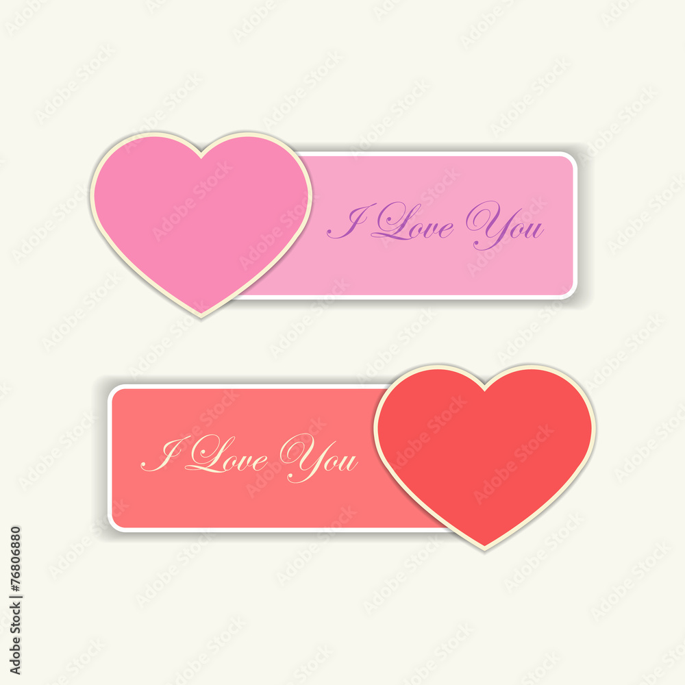 Love labels with I love you text