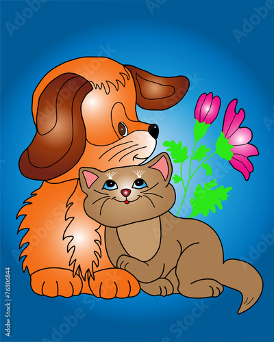 Dog and cat.