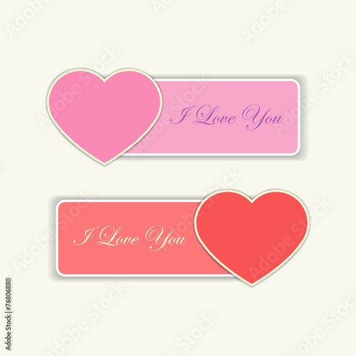 Love labels with I love you text