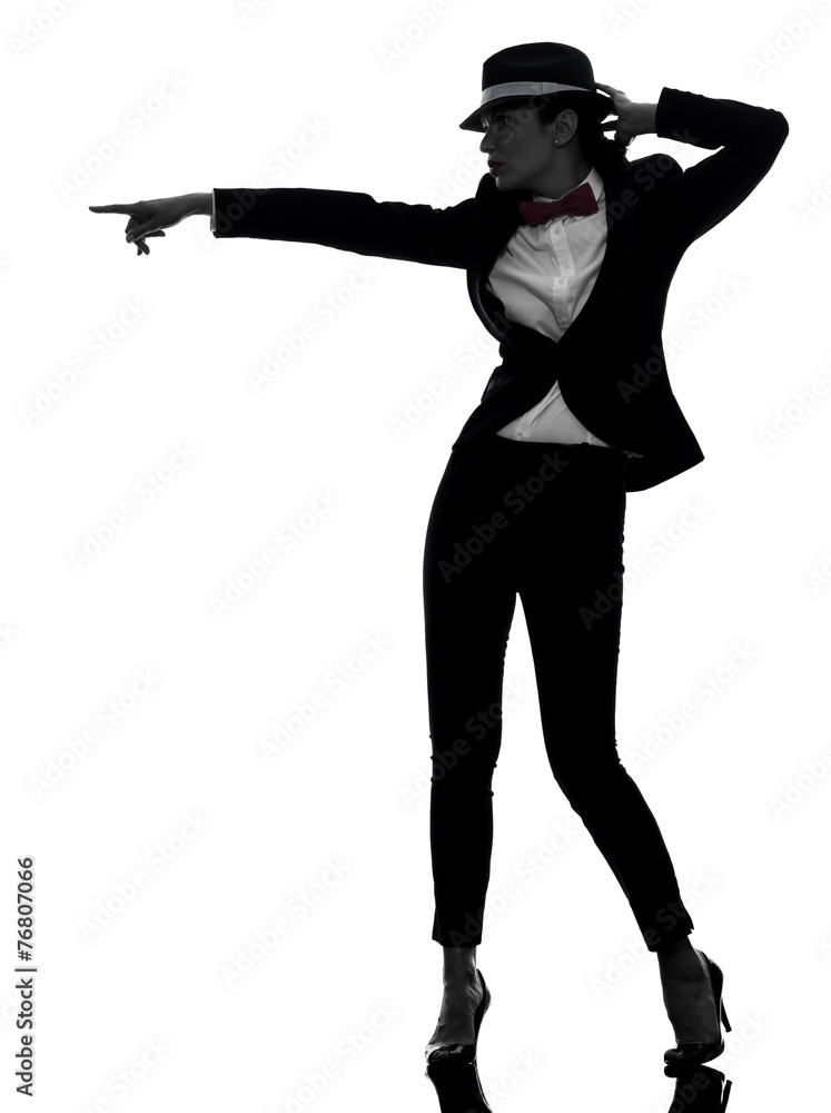 stylish woman dancer dancing silhouette stylish woman dancer dancing silhouette